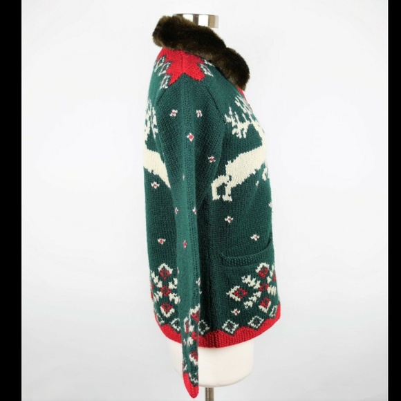 LAUREN RALPH LAUREN Green hand knit wool sweater - Picture 5 of 8